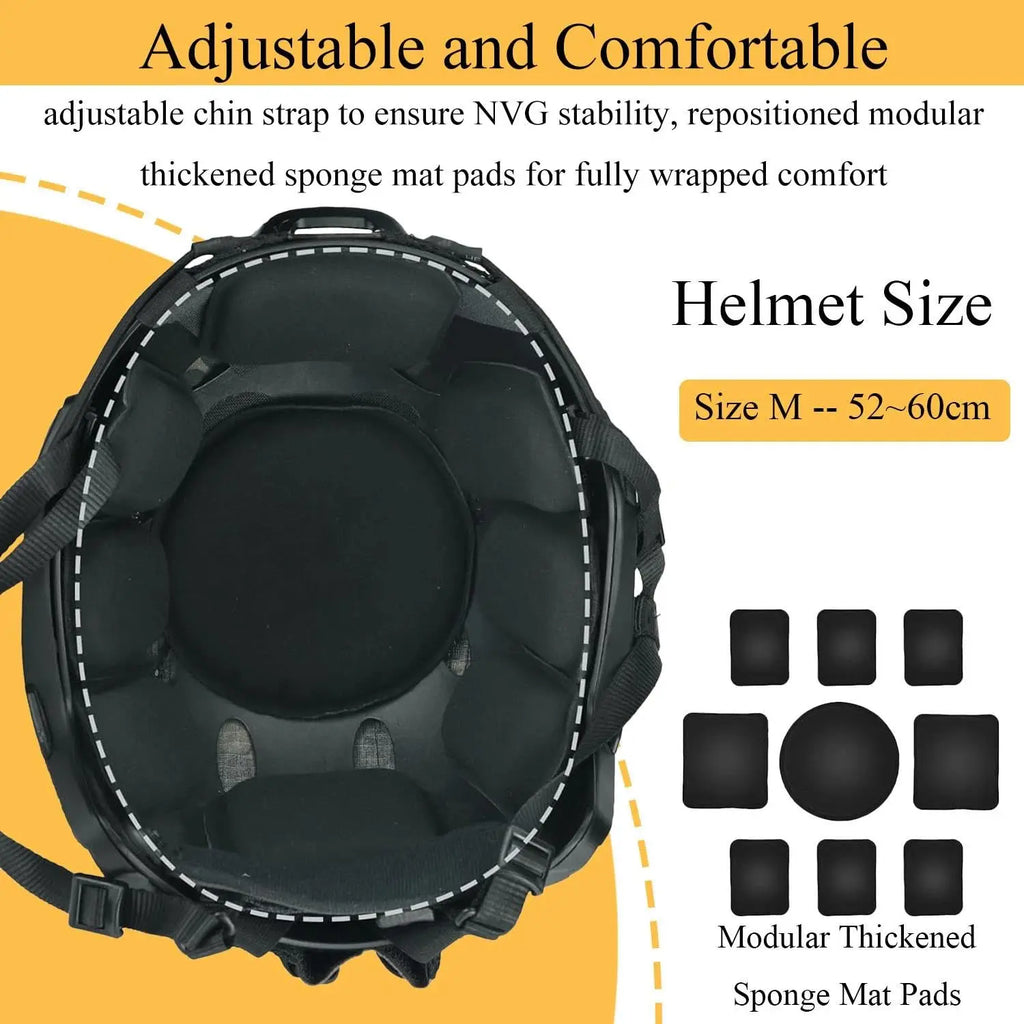 Tactical Airsoft Helmet Camo Cover Set - PJ Fast Helmet with Headset, GPNVG-18, L4G24 NVG Mount Signal Light Counterweight Pouch