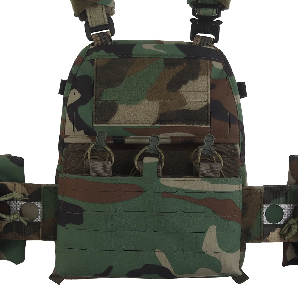 Tactical Ferro V5 FCPC Hunting Plate Carrier with 5.56 Triple Magazine Pouch Molle Camouflage Airsoft Training Gear