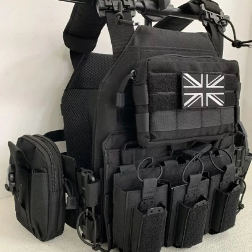 1000D JPC Tactical Vest with Pouches Modular MOLLE Plate Carrier Quick Release Outdoor Hunting Airsoft Vest ﻿Hunting Vest
