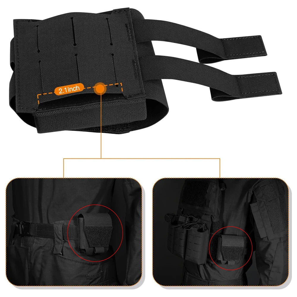 Handcuffs Pouch Molle Shackles Case Universal Handcuffs Holster Quick Release Standard Chain Cuffs Holder for Tactical Vest