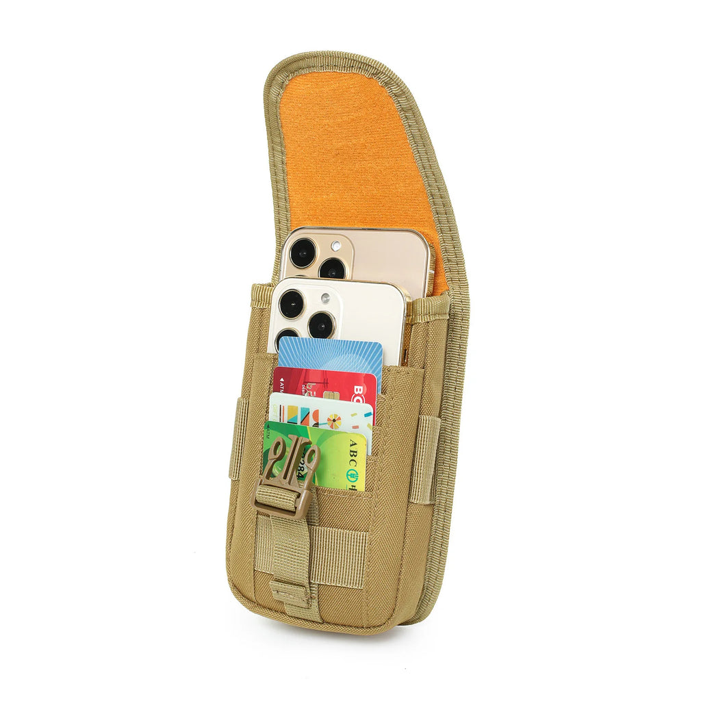 OPHIDIAN  Multifunctional Sports Running Belt Cell Phone Bag Men Waist Pack Vertical Double Layer Molle Accessory Bag Charging