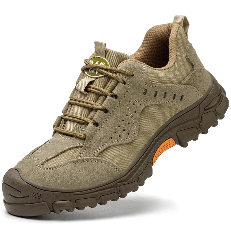 Imwete Male Work Sneakers Indestructible Work Safety Boots With Steel Toe Cap Puncture-Proof Male Security Protective Shoes