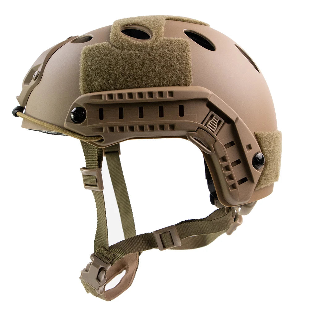 BOOIU Airsoft Tactical Helmet MH/PJ/BJ Fast Helmet ABS Outdoor Tactical Paintball Helmet Shooting Game CS Self Defense Equipment