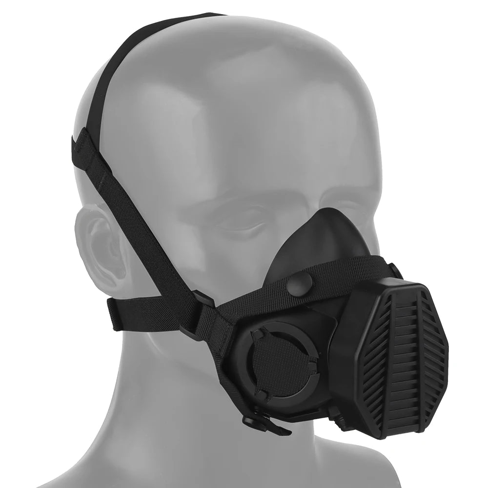 Tactical Respirator SOTR Mask Built-in Microphone Communication Special Operations Half-mask Replaceable Filter CS Airsoft Gear