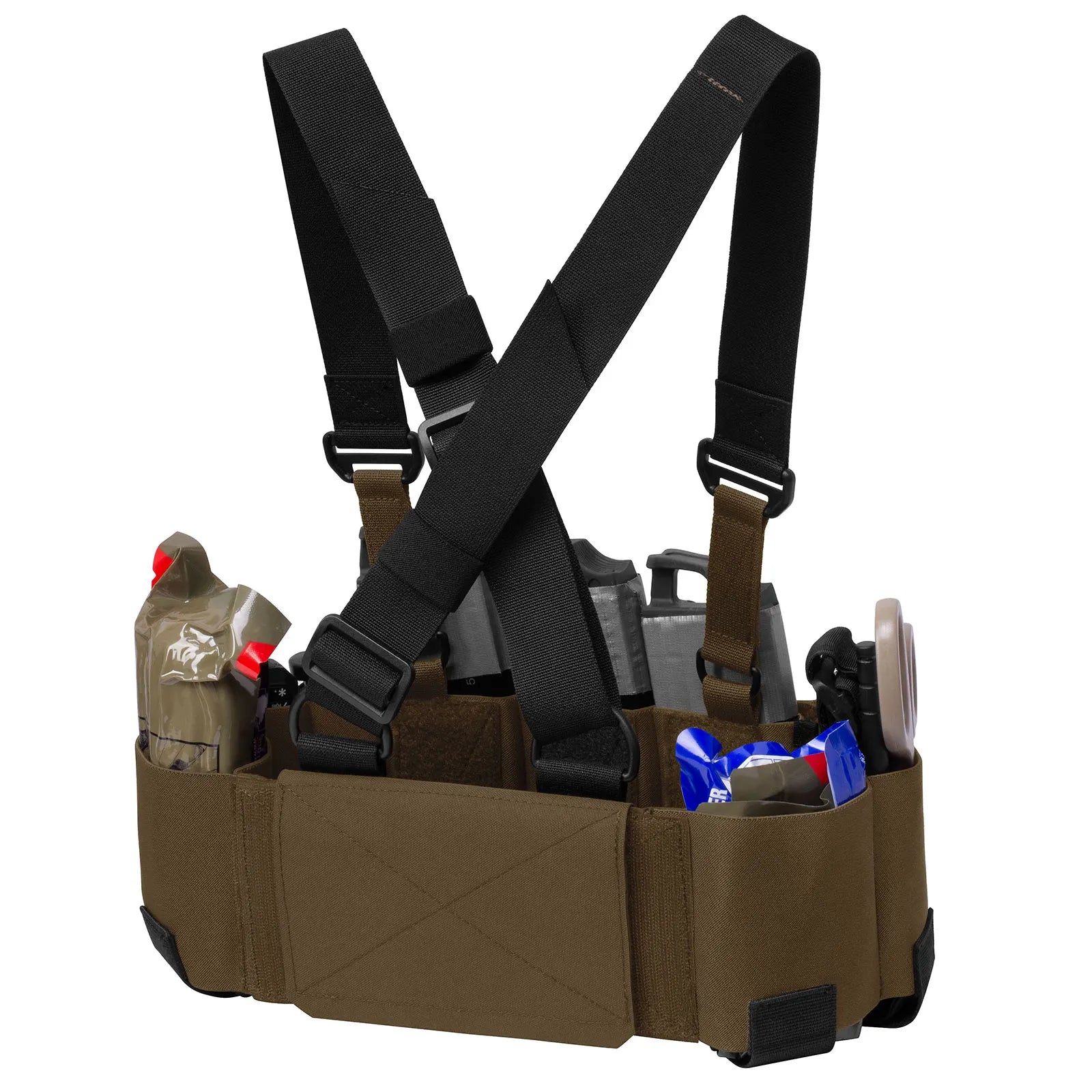 KRYDEX Tactical 556 Ready Chest Rig Low Vis Lightweight Concealed Carry Chest Rig Vest With Elastic Magazine Radio Tool Pouch