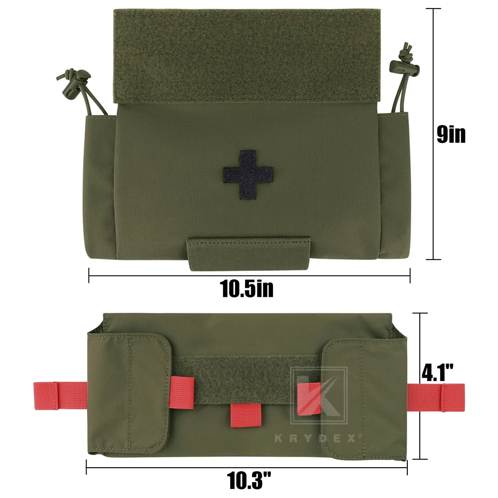 KRYDEX Tactical Trauma Pouch Roll Up IFAK First Aid Kit EDC Medical Rapid Belt Bag Airsoft Hunting Vest Plate Carrier Gear