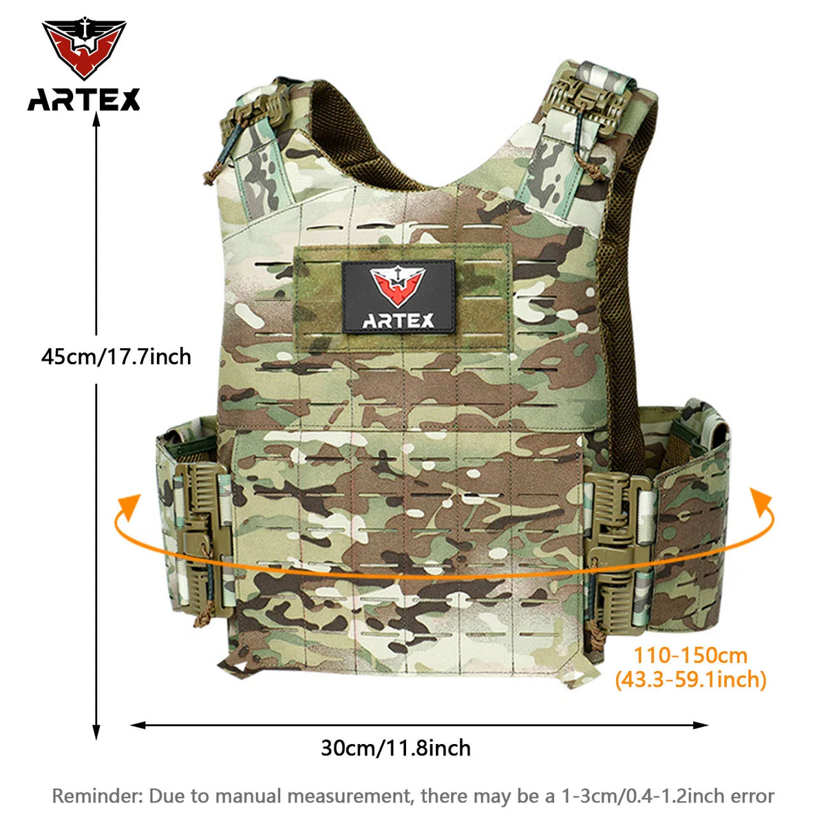 Artex quick release training vest laser MOLLE expansion system multifunctional vest waterproof and wear-resistant training equip