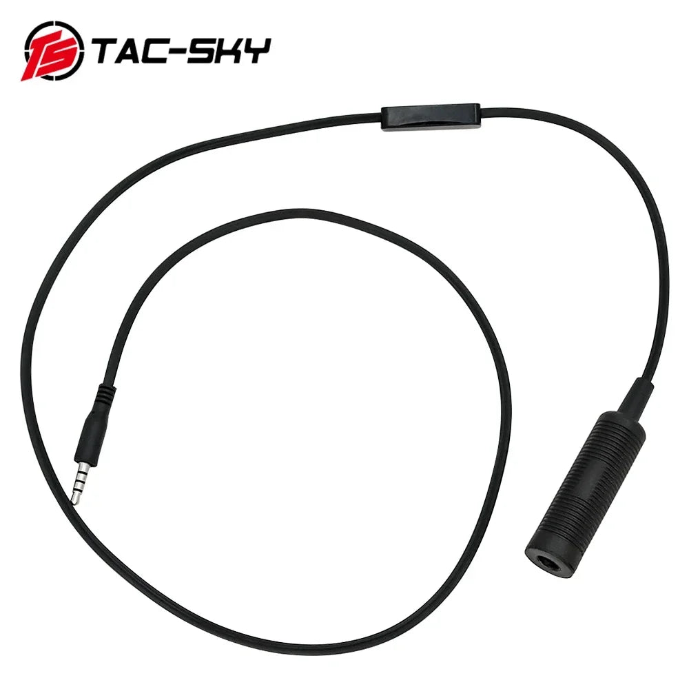 TAC-SKY Mobile phone mini PTT tactical headset accessories mobile phone plug 3.5mm for MP3 music adapter Apple Samsung HTC etc.