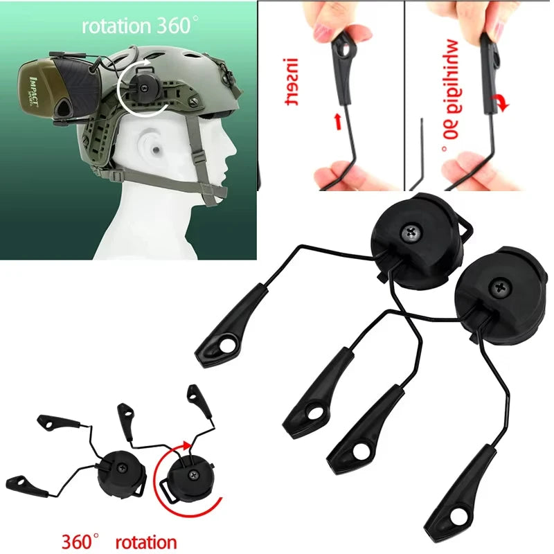 Electronic earmuf ARC OPS-CORE Helmet Rail Adapter Tactical headphone Stand for Howard Leight Impact Sport hunt shooting headset