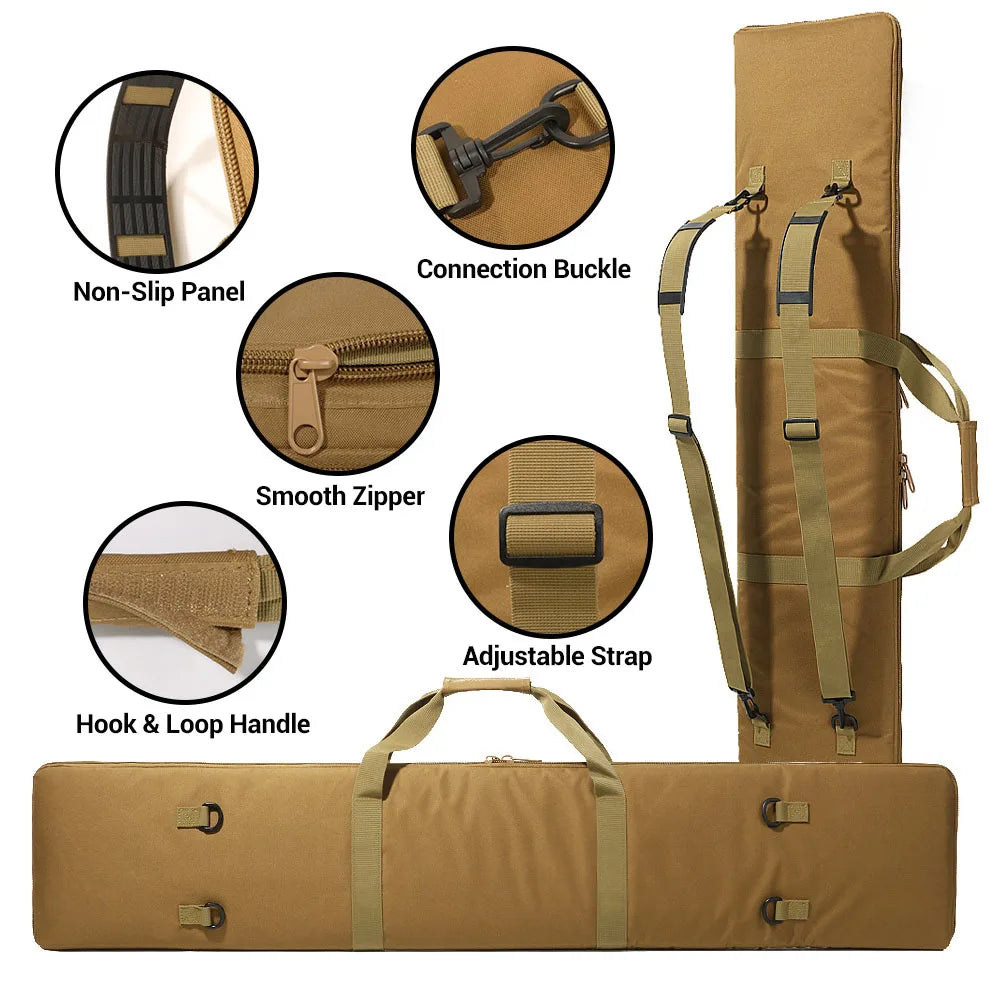 118cm Rifle Gun Bag Case Soft Gun Bag Tactical Shotgun Storage Bag Rifle Carrier Pouch Hunting Gun Backpack for Outdoor Hunting