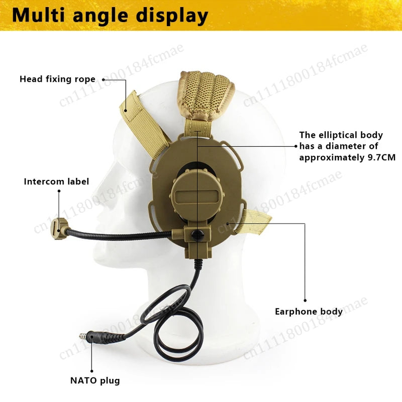 .Tactical Outdoor Shooting Communication Headphone Bowman Elite II Headset U94 PTT For Kenwood Baofeng UV-5R Radio Accessory