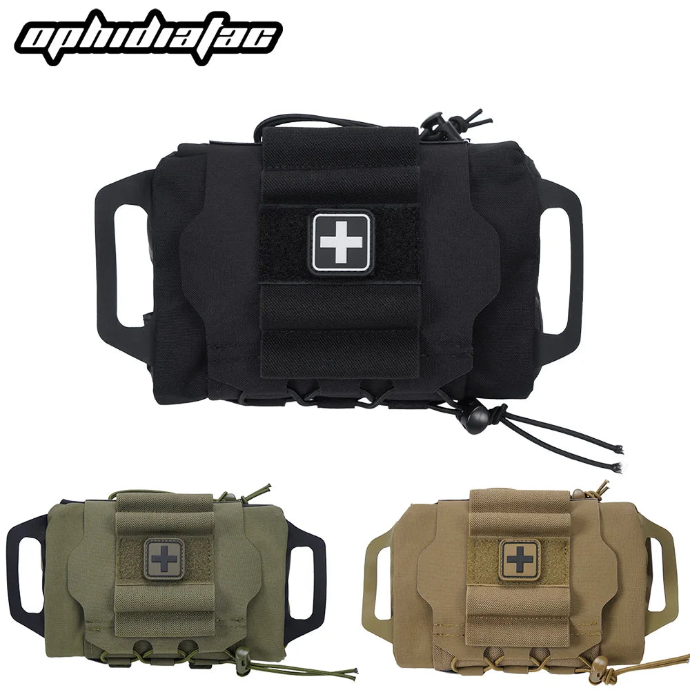 OPHIDIANTAC IFAK Pouch Two Piece System Medical First Aid Pouch Med Roll Carrier   Hiking Hunting Bag