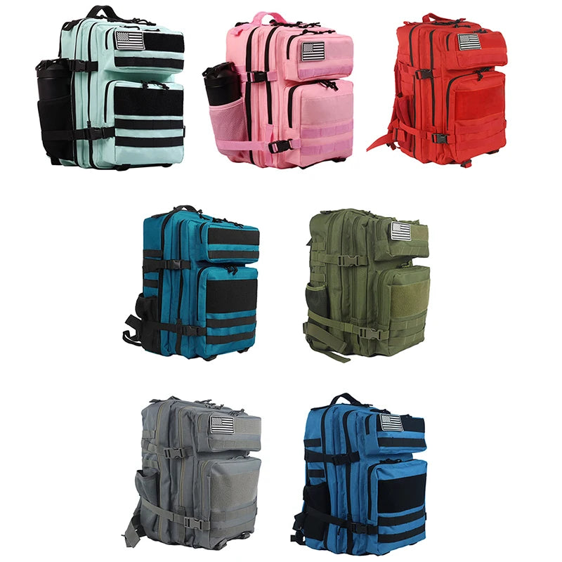 15/25/45L Camping Hiking Backpack Tactical Bag Outdoor Travel Hiking Bags Large Capacity Waterproof Gym Rucksack For Women Men