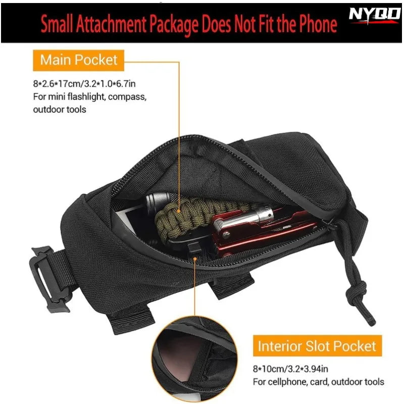 Outdoor Multifunctional Shoulder Strap Tactical Accessories Bag Portable Outdoor Hiking Storage Bag Mountaineering Hang Bag