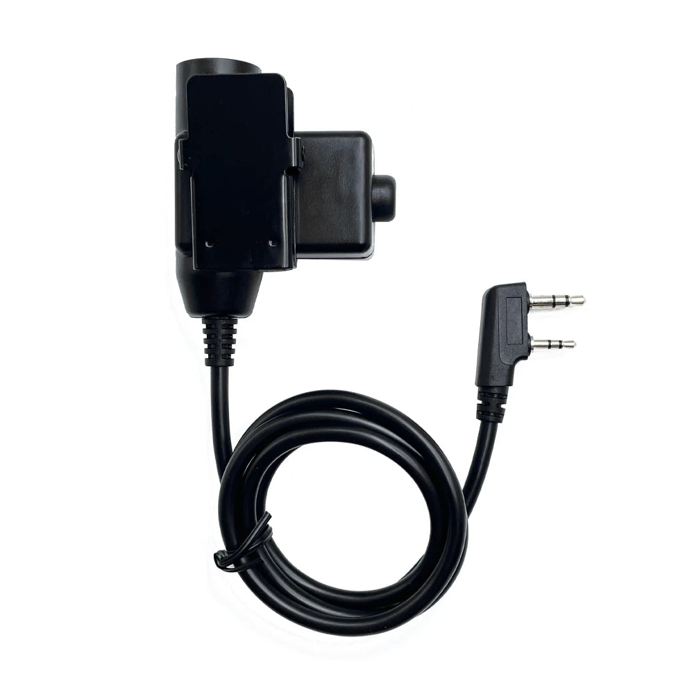 EARMOR Tactical PTT Tactical Headset Button activated push-to-talk PTT adapter M51 and AUX radio interface KENWOOD