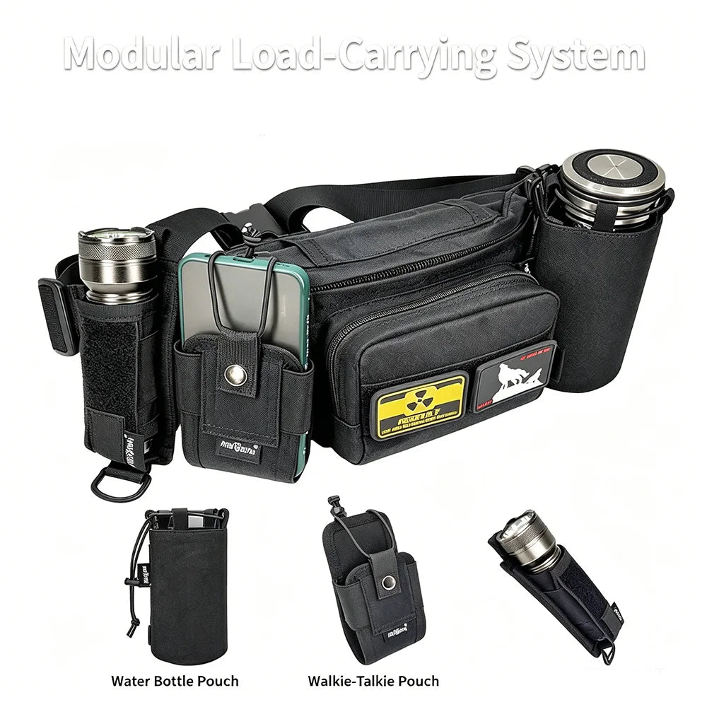 Tactical Waist Pack Men's Military Utility Belt Bag Large Capacity Durable Fanny Pack Pouch for Outdoor Hiking Camping Travel