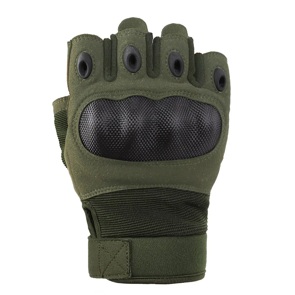 Tactical Damping Pad Half Finger Gloves  Men's  Combat Hunting Shooting Airsoft Paintball Police Duty - Fingerless