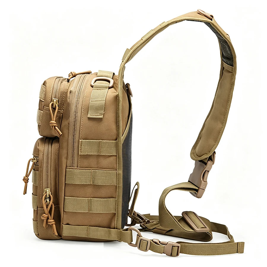 Outdoor cycling sports chest bag, single shoulder diagonal cross bag, large chest bag
