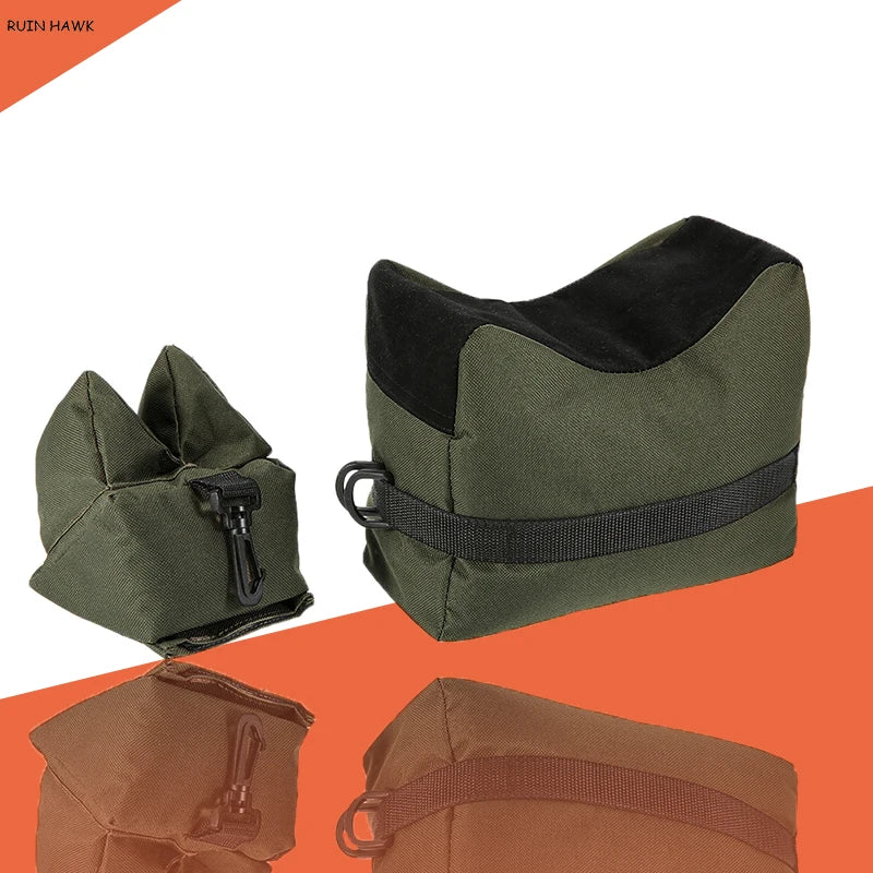 Tactical Outdoor Shooting Accessories Bag Gun Front Rear Bag Target Stand Gun Support Sandbag Bench Unfilled Hunting Gun Rest