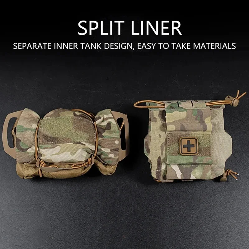 MOLLE Tactical IFAK Medical Pouch Rapid Deployment First Aid Kit Outdoor Survival Hunting Portable  Storage Bag CFFH