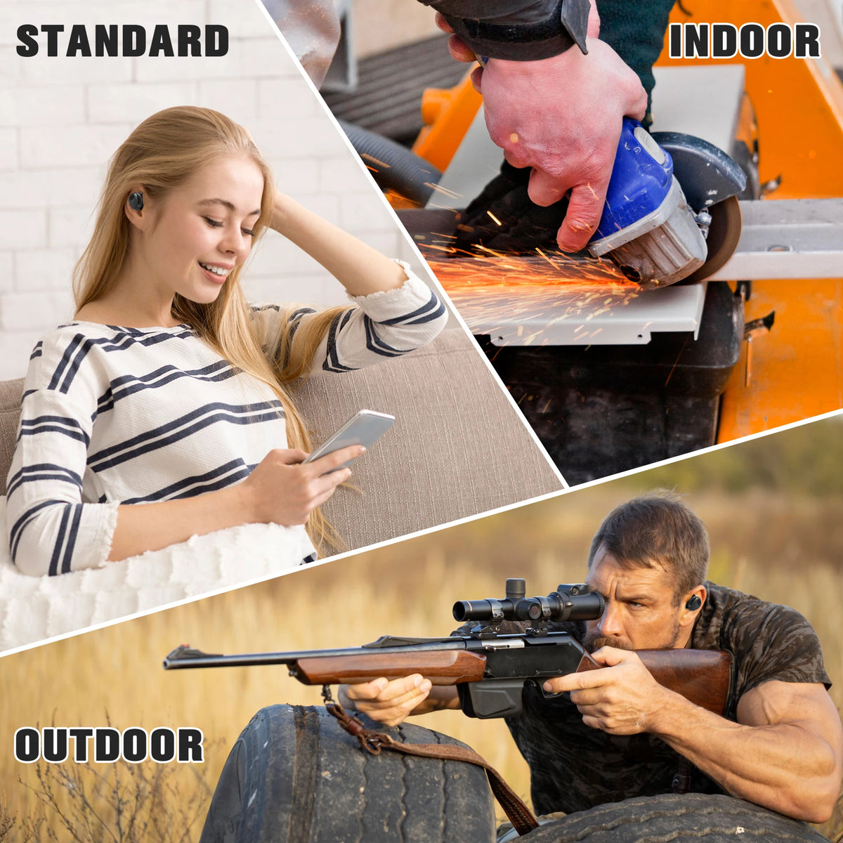 YHKEMA Tactical Bluetooth Earplugs Electronic Shooting Noise-Proof Earbuds/Noise-Cancelling Hearing Protection Earmuff