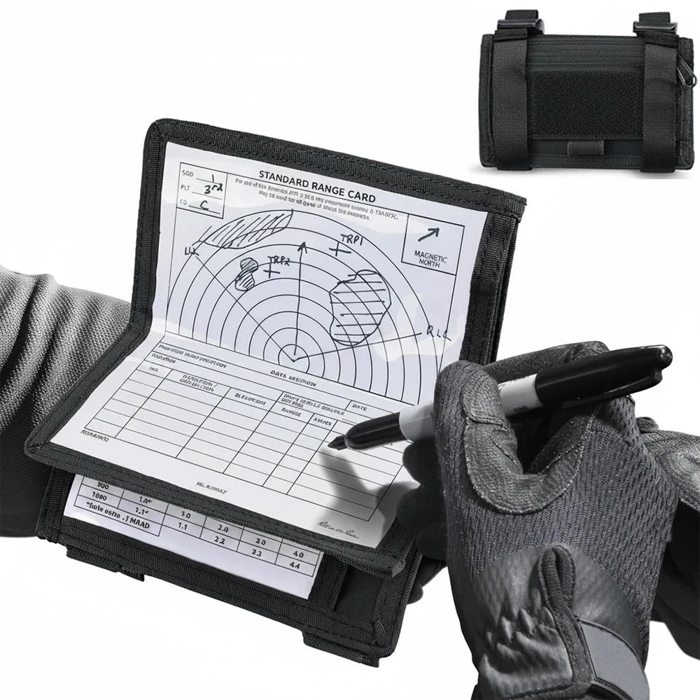Tactical Map Case Arm Sleeve Wrist Map Holder Wristband Map Pouch Card Holder for Shooting Rescue Field Measurement