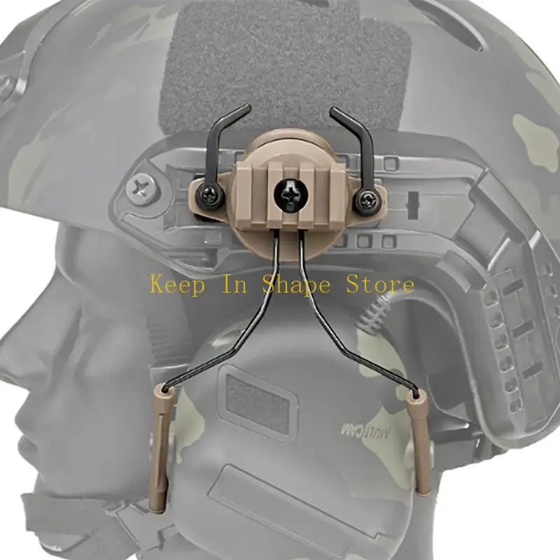 U1JC 1Pair Tacticals Helmet Airsoft Headset Holder Fast Helmets Rails Adapter Set for 19-21mm Adjustable Bracket