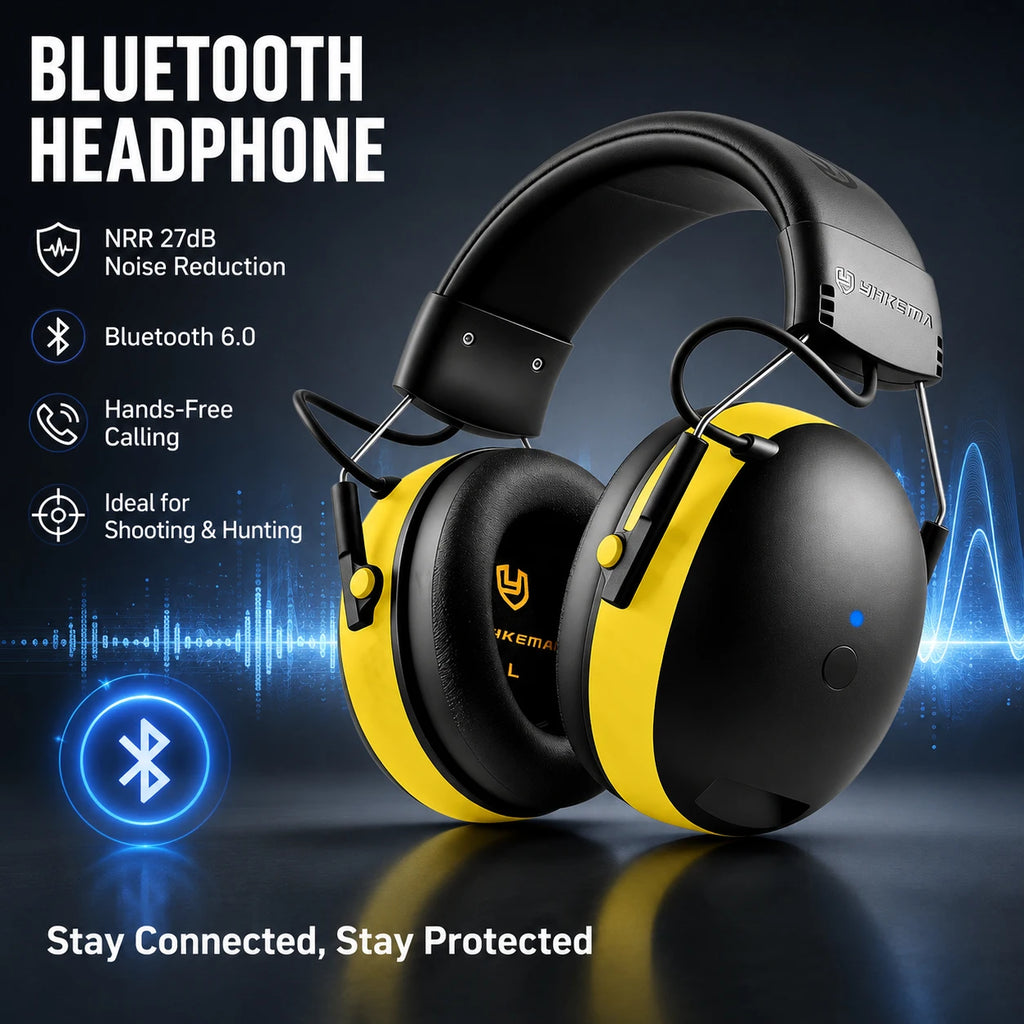 Bluetooth 6.0 Hearing Protector Noise Reduction Safety Ear Muffs EB20 Ear Protection Headphones for Hunting Shooting Work Shop