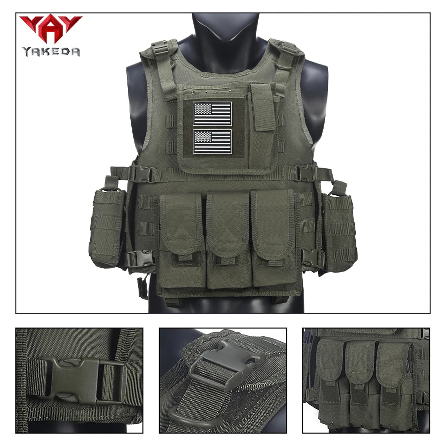 YAKEDA Multi functional Security Training Vest Belt Buckle MOLLE Expansion System Adjustable