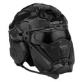 Airsoft Fast Helmet Tactical Militar W-Ronin Assault Helmet II Built-in Headset,Anti-fog Fan,Flip Mask,Replacement Lens