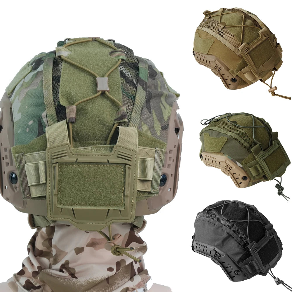 BOOIU Tactical Helmet Cover Set NVG Battery Pouch Nylon Weight Bag For Fast Helmet Cover Hunting Ballistic Helmets Accessories