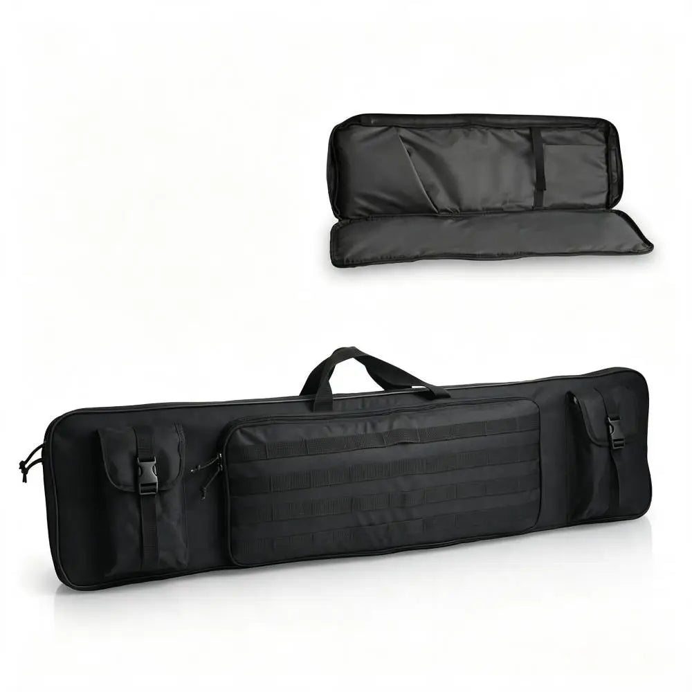 Tactical Rifle Shotgun Range Bag, Soft Padded Long Gun Case Backpack 90cm 120cm with Multiple Mag Pockets & Adjustable Sling