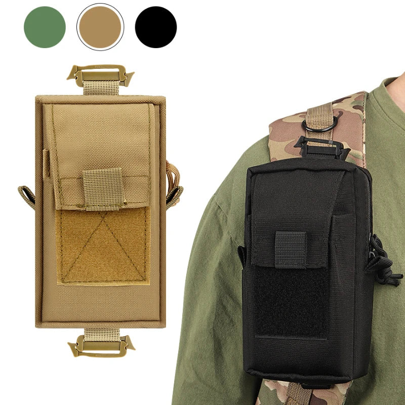 Molle Backpack Strap Bag Phone Holder Outdoor Sport Running Emergency Accessories Hunting EDC Tool Waist Pouch
