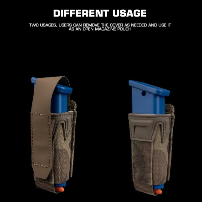 New multi-functional MOLLE clip K-type 9mm Mag bag with elastic fixation 9mm hunting accessories single Mag bag
