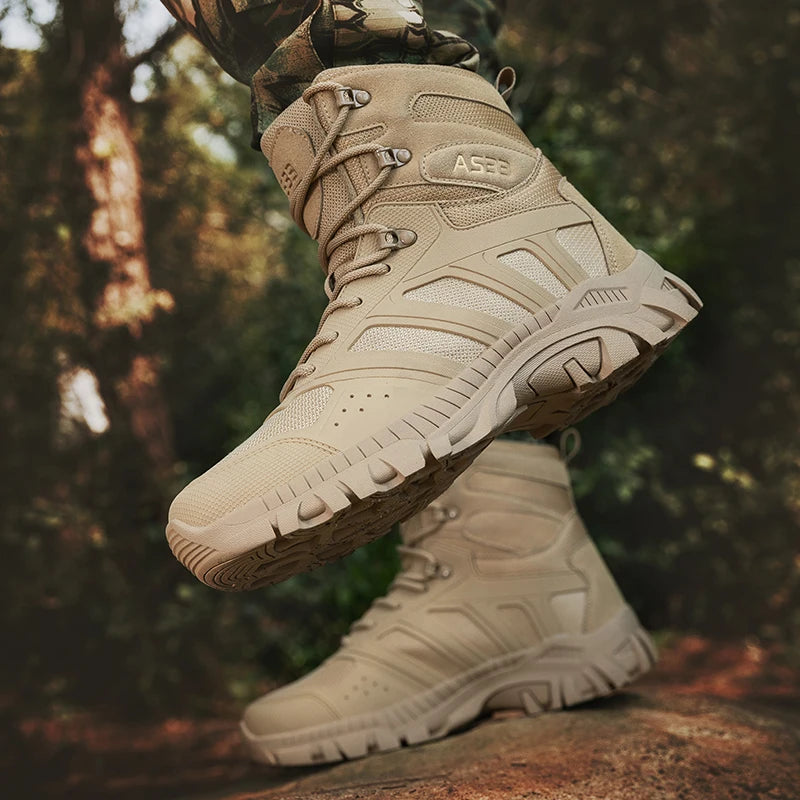Moipheng Man Climbing Boots Lace-Up High Top Shoes Autumn Ankle Boots Men Non Slip Casual Sneakers Botas Hombre Sapato Masculino