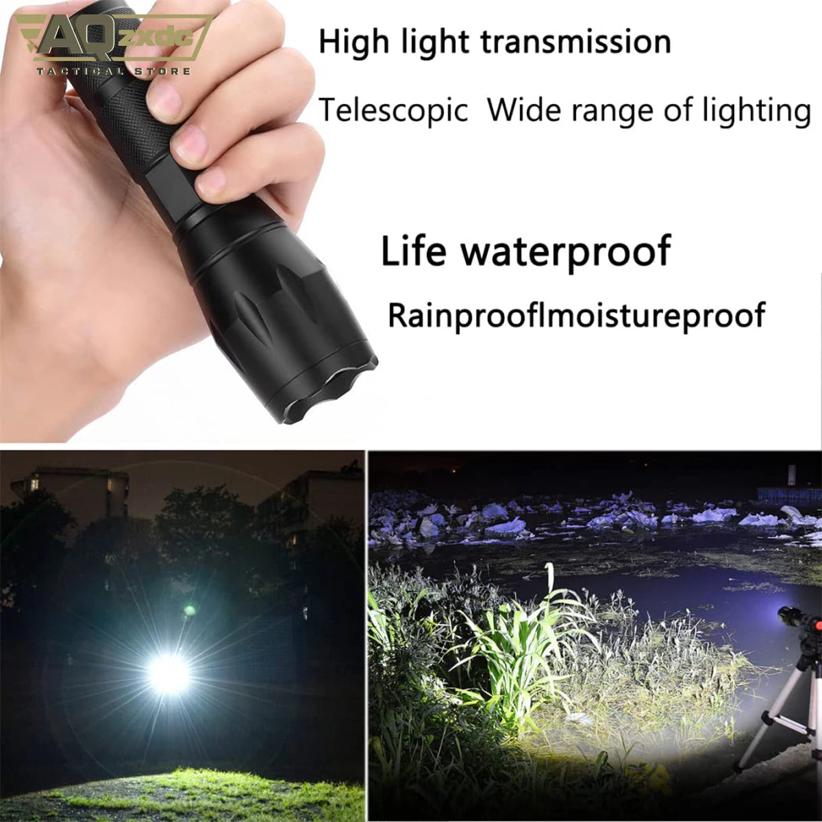 AQzxdc Airsoft Helmet Set Tactical Goggles Helmet Light Signal Light Tactical Flashlight and Night Vision Goggle Mount Bracket