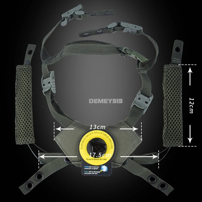 Tactical Helmets Memory Foam Pad Quick Adjust Suspension System Lanyard Chin Strap for Wendy FAST Airsoft Helmet