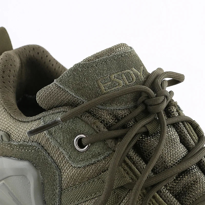 Esdy Men's Outdoor Hiking Mountain Desert Wear Shoes Waterproof Tactical Boots Hunting Sneakers