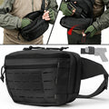 Concealed Carry Gun Fanny Pack Tactical Pistol Holster Bag Quick Release Handgun Pouch Molle EDC Shoulder Bag Sling Backpack