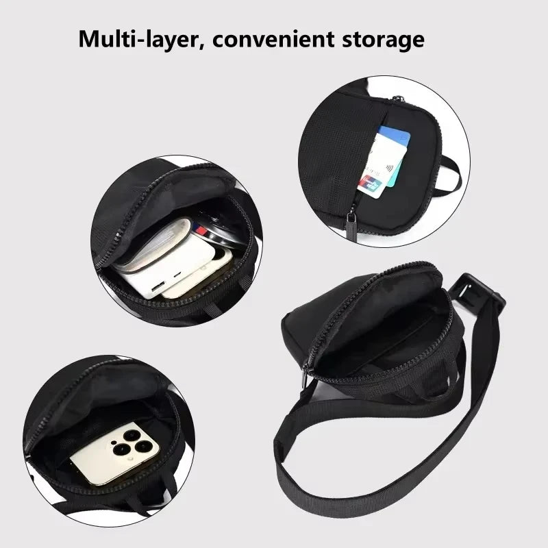 Chest Bag Fashion Sport Bag Small Canvas Shoulder Crossbody Bags for Man Mini Cloth Sling Sport Cross Phone Male Handbag