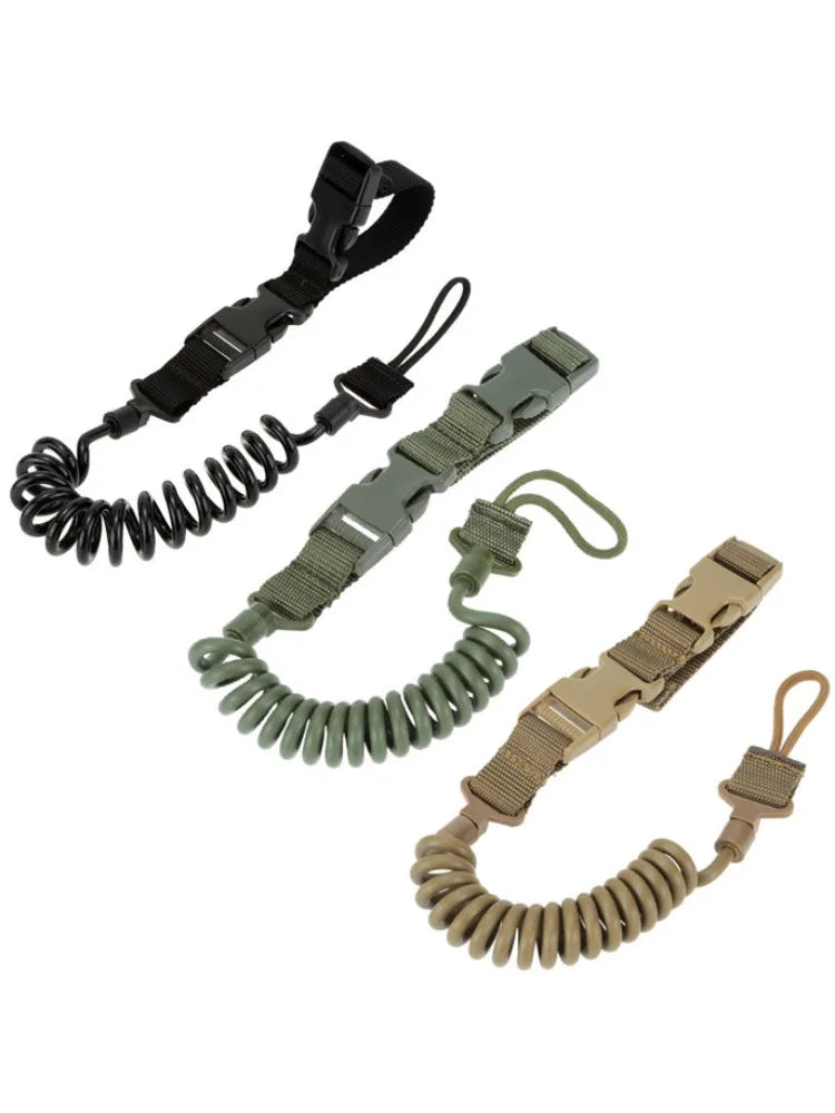 Telescopic Gun Sling Lanyard Spring Pistol Handgun Strap Hunting Tactical Shooting Outdoor Accessory