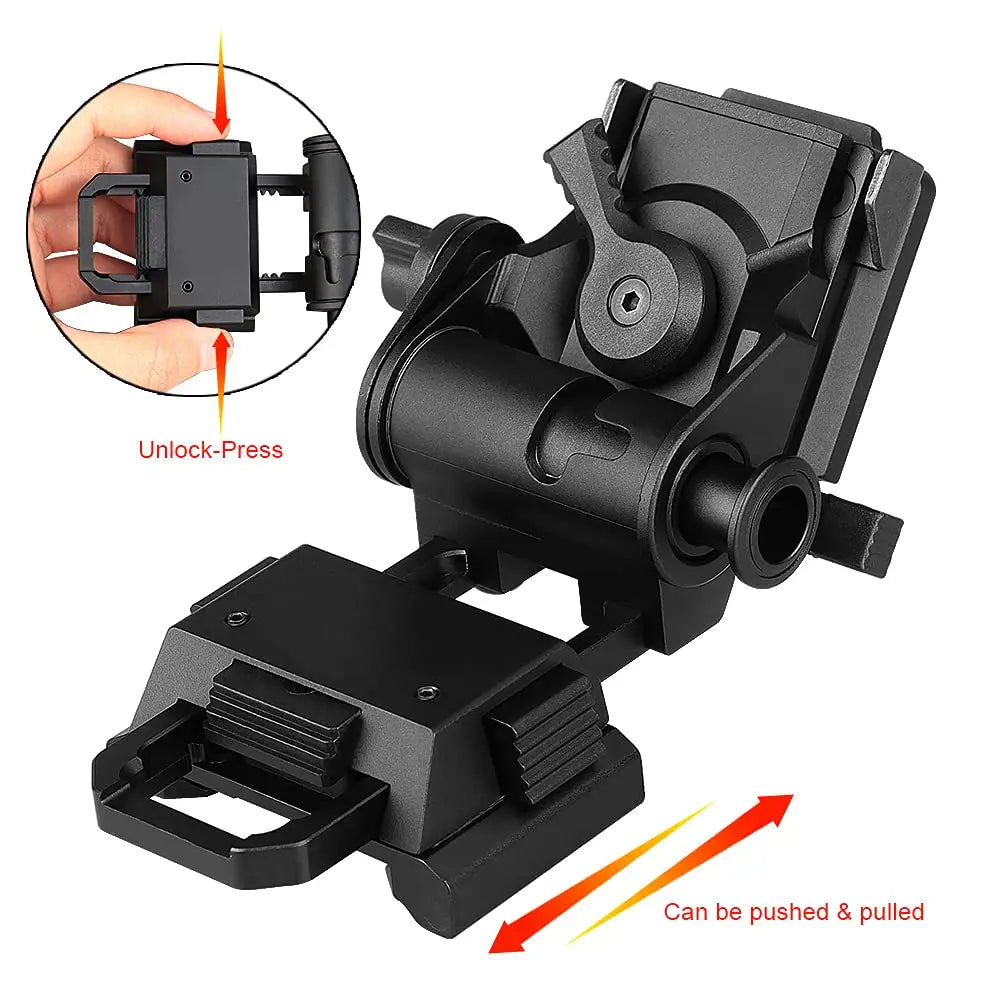 BOOIU L4G24 NVG Helmet Mount Holder Metal/Nylon Night Vision Goggles Mount for PVS15/18 Outdoor Hunting Tactical Helmet Bracket