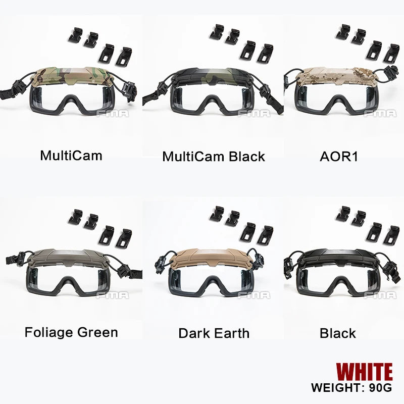 FMA Safety Goggles For Tactical Helmet Protective Glasses Anti Fog Dust 3MM thickness lens CS field goggles TB1333