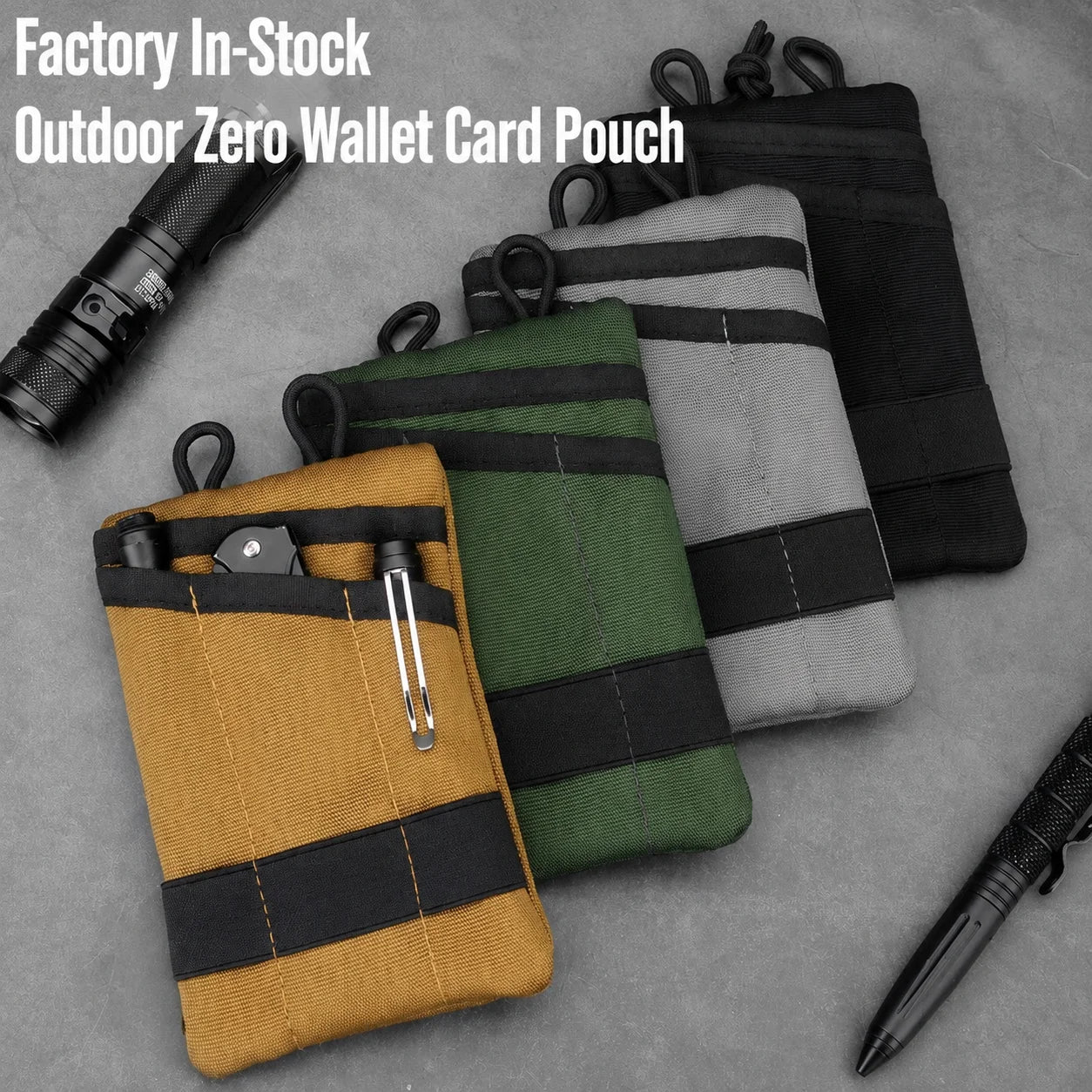 Multifunctional EDC Organizer Pouch Portable Tool Bag Tactical Knife Case Waist Pack Foldable Credit Card Wallet