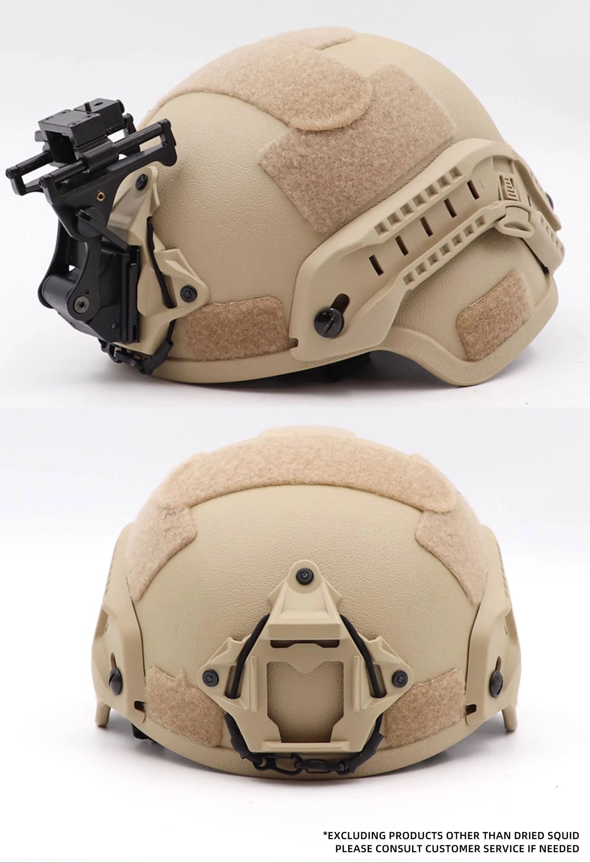 OPS Style Gen 3 Alloy Frame NVG Mount Bracket & Cuttlefish Rail - FAST/MICH Universal Tactical Helmet Accessory