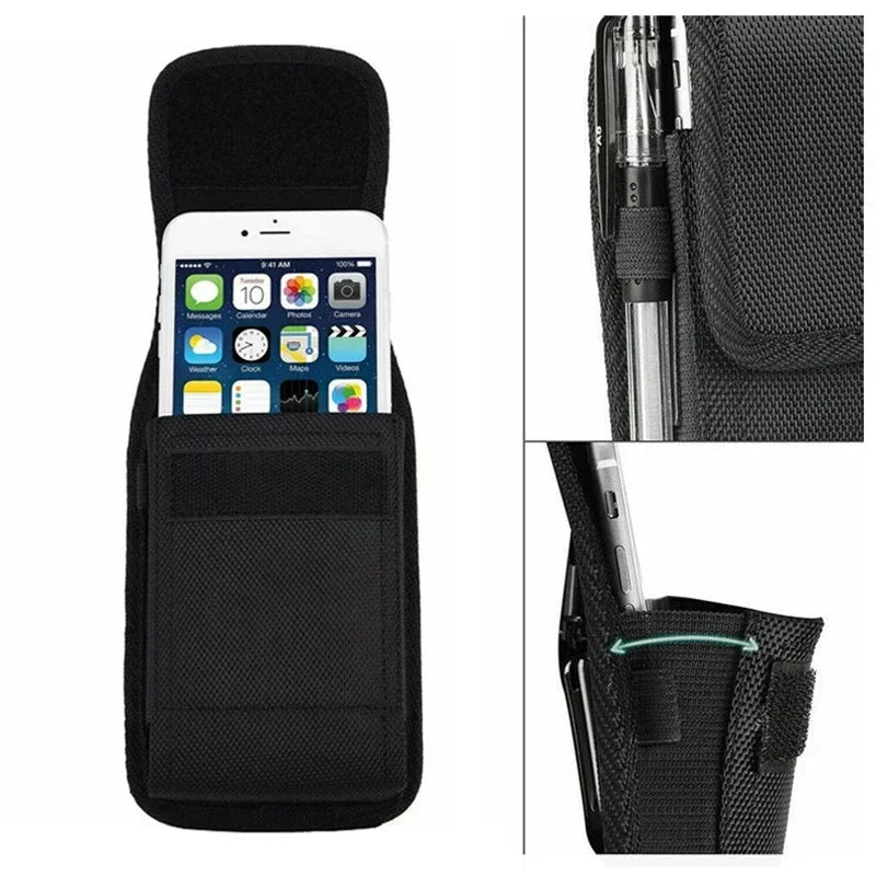 Tactical Nylon Molle Phone Holster Pouch Universal Belt Waist Bag 5.5" Mobile Phone Pouch Hunting EDC Accessory Bag