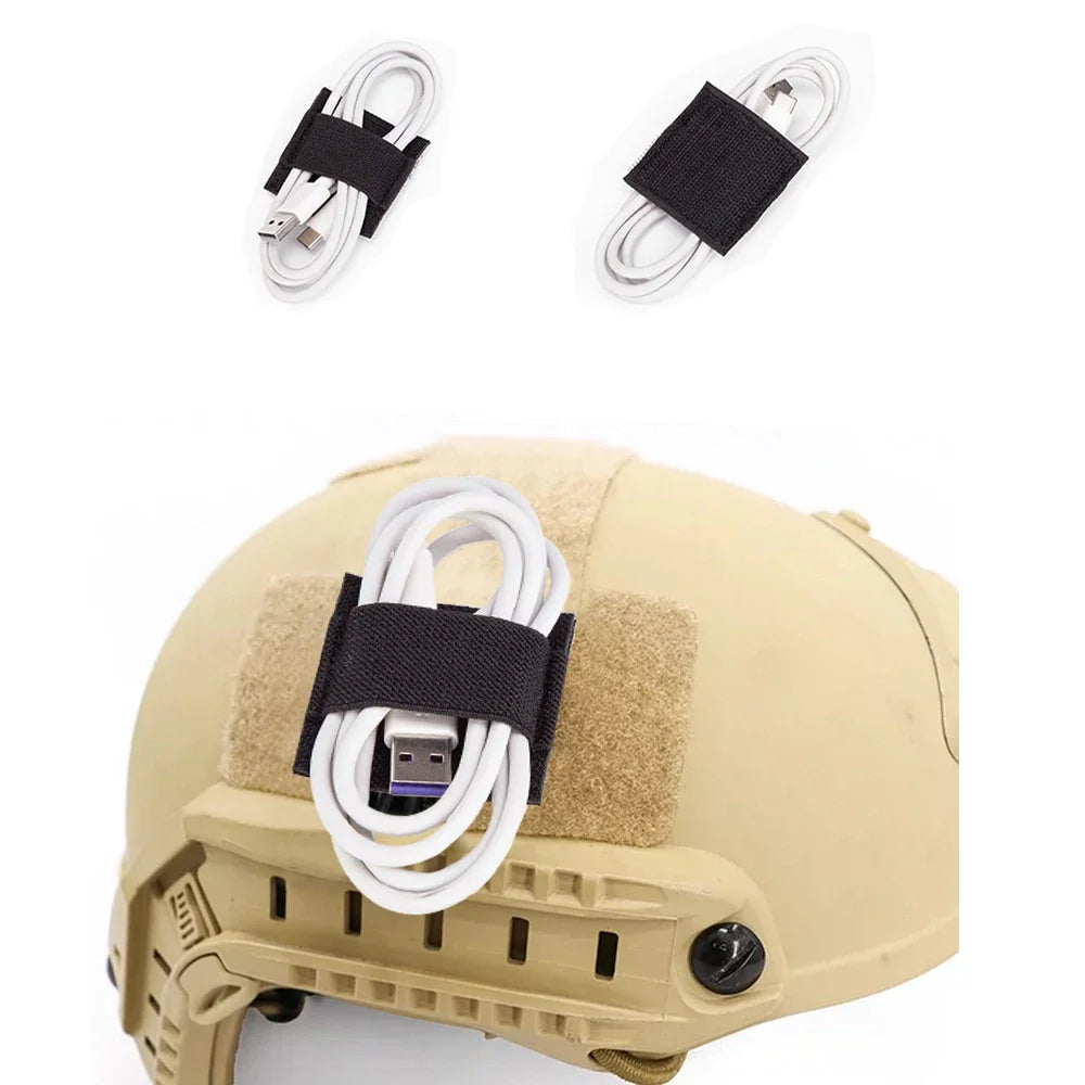 Tactical Headphone Cable Harness Snap Sticker, Elastic Organizer Headphone Intercom Cable, Helmet Vest Accessory