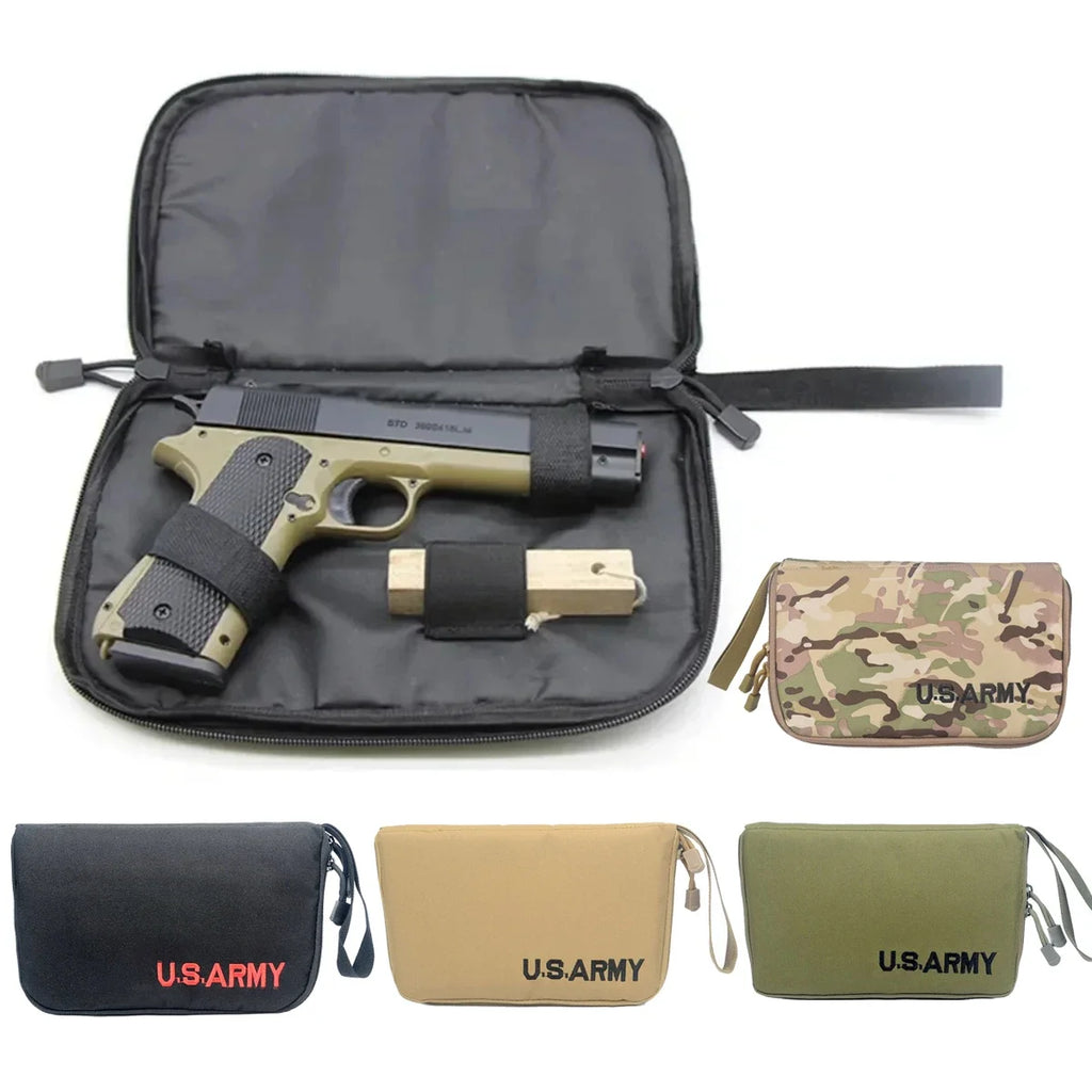 Tactical Concealed Carry Pistol Bag Portable Gun Holster For 1911 G17 G19 Handgun Magazine Pouch Hunting Protection Gun Case