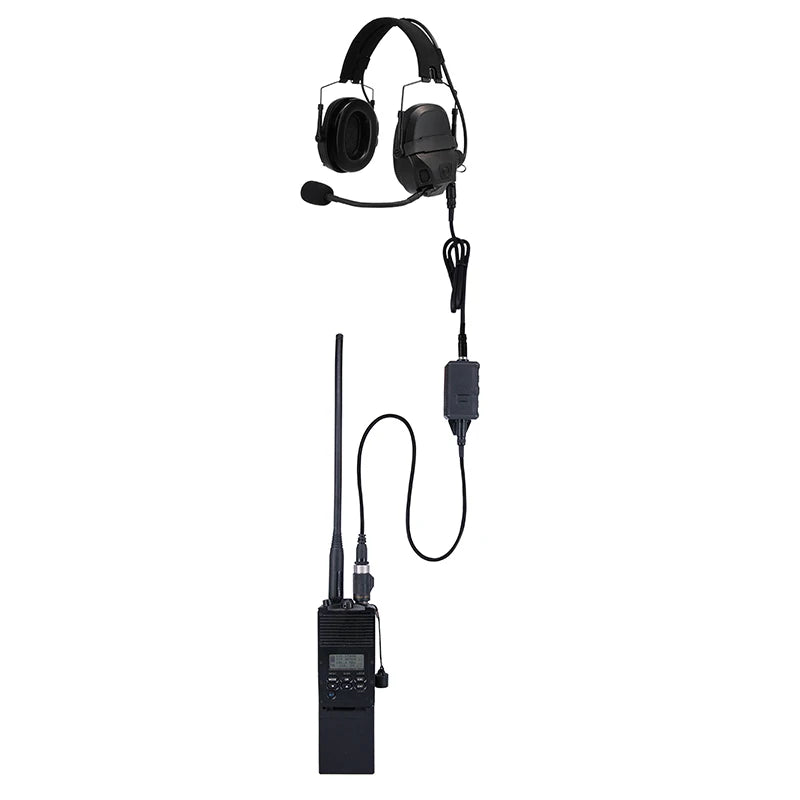 For FCS-TACTICAL AMP Tactical Headset V20 V60 PTT Connects Cable Adaptor Connector Standard KN6 to BAOFENG KENWOOD TYT