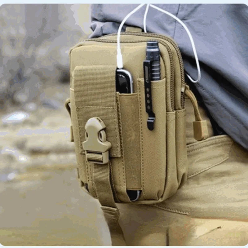 Tactical First Aid Waist Pack Men Camo Molle Pouch Outdoor Cycling Running Camping Hunting Multi-Function Tool Phone Bag